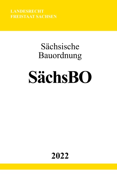 'Sächsische Bauordnung SächsBO 2022'-Cover