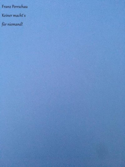 'Cover von Keiner macht´s für niemand!'-Cover