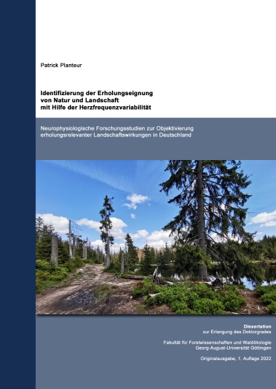 'Cover von Identifizierung der Erholungseignung von Natur und Landschaft mit Hilfe der Herzfrequenzvariabilität'-Cover