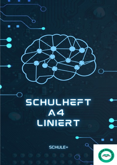 'Cover von Schulheft linert A4 (mit weissem Rechteckrand) (Technikdesign)'-Cover