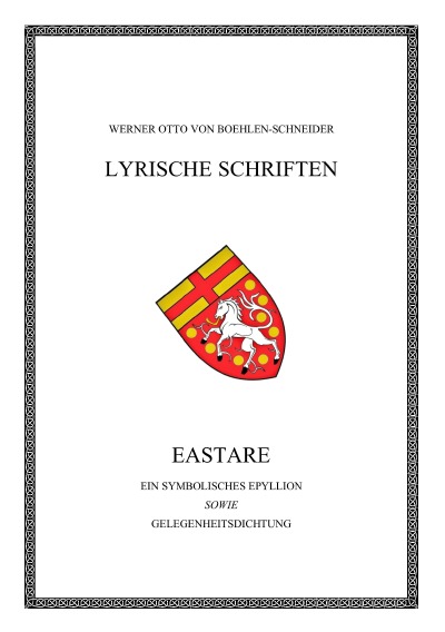 'Cover von Eastare. Ein symbolisches Epyllion'-Cover
