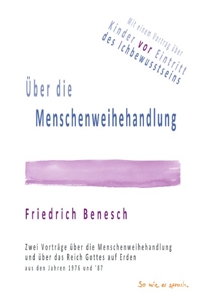 'Über die Menschenweihehandlung'-Cover