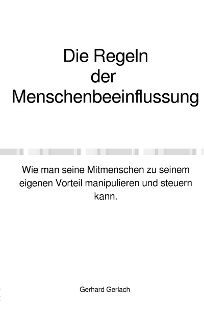 'Cover von Die Regeln der Menschenbeeinflussung'-Cover
