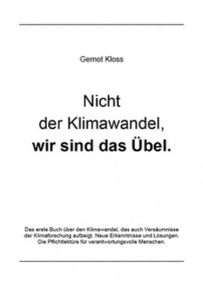 'Nicht der Klimawandel, wir sind das Übel.'-Cover