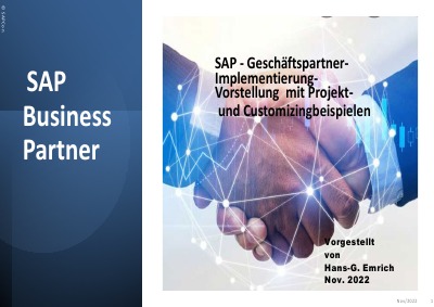 'SAP – Business / Geschäftspartner-Implementierung-Vorstellung  mit Projekt-  und Customizingbeispielen'-Cover