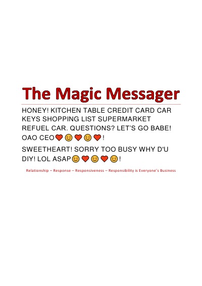'Cover von The Magic Messager (Relationship – Response – Responsiveness – Responsibility is Everyone’s Business)'-Cover