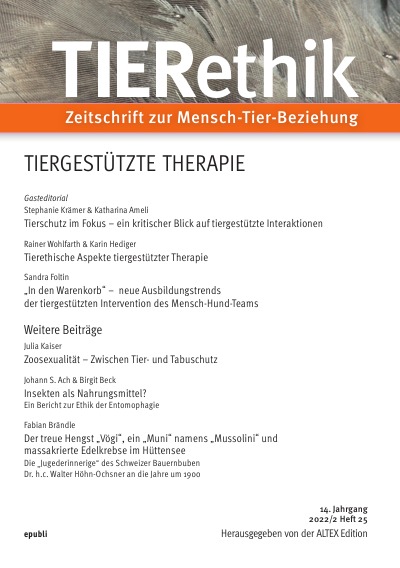 'TIERethik (14.Jahrgang 2022/2)'-Cover