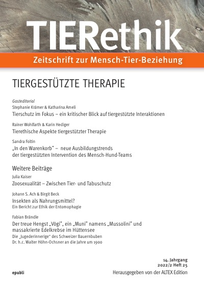 'Cover von TIERethik (14.Jahrgang 2022/2)'-Cover