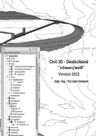 'Civil 3D-Deutschland, Version 2023 „schwarz/weiß“ (Information)'-Cover