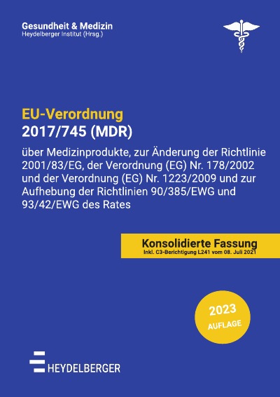 'Cover von EU-VERORDNUNG 2017/745 (MDR)'-Cover