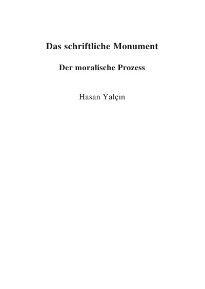 'Das schriftliche Monument'-Cover