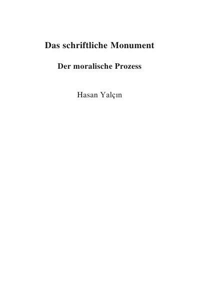 'Cover von Das schriftliche Monument'-Cover