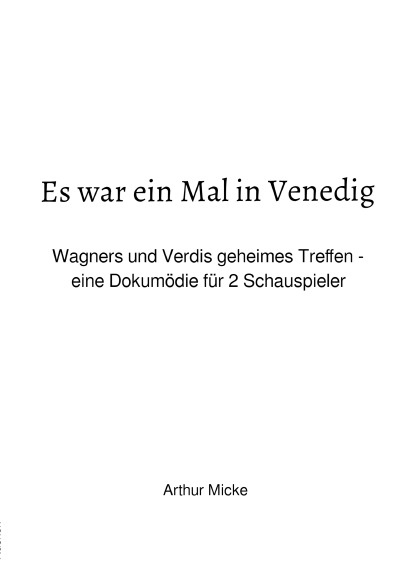 'Es war ein Mal in Venedig'-Cover