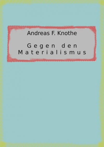'Gegen den Materialismus'-Cover