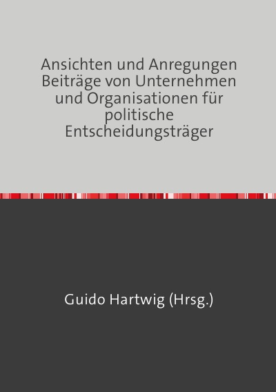 'Ansichten und Anregungen Beiträge von Unternehmen und Organisationen für politische Entscheidungsträger'-Cover