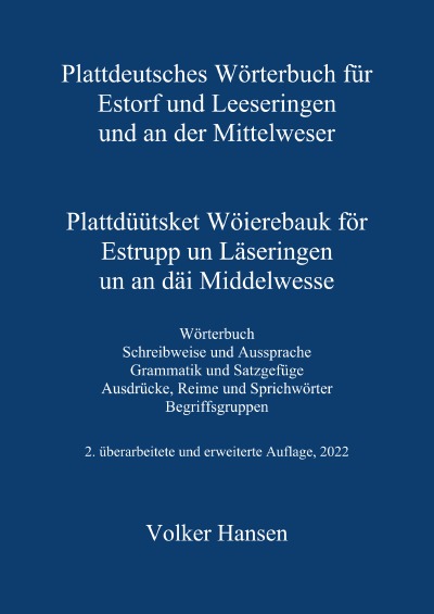 'Plattdeutsches Wörterbuch für Estorf und Leeseringen und an der Mittelweser'-Cover