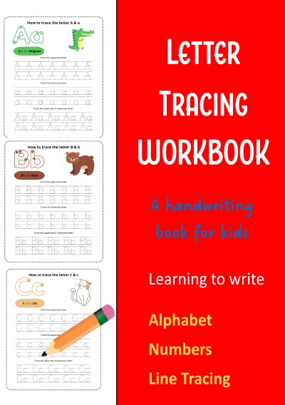 'Letter Tracing Workbook       A handwriting book for kids'-Cover