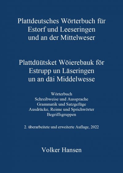 'Plattdeutsches Wörterbuch für Estorf und Leeseringen und an der Mittelweser'-Cover