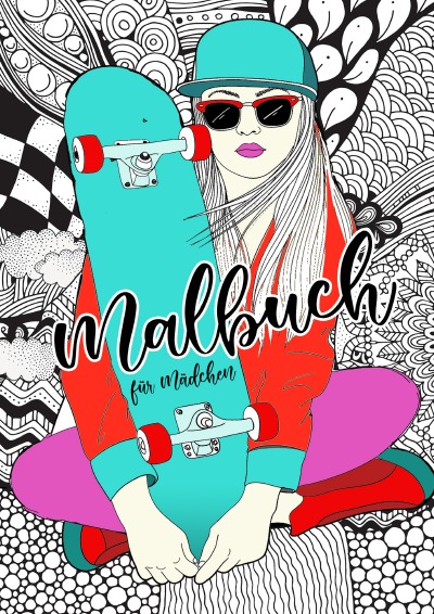 'Cover von Malbuch für Mädchen Zentangle'-Cover