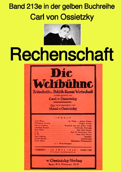 'Rechenschaft  –  Band 213e in der gelben Buchreihe – bei Jürgen Ruszkowski'-Cover