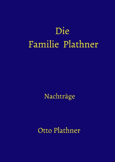 'Die Familie Plathner II'-Cover