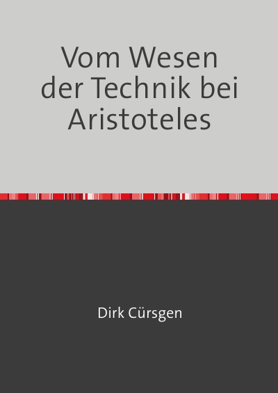 'Cover von Vom Wesen der Technik bei Aristoteles'-Cover