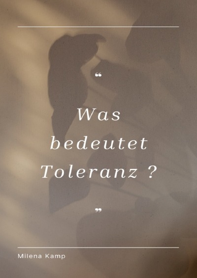 'Was bedeutet Toleranz?'-Cover