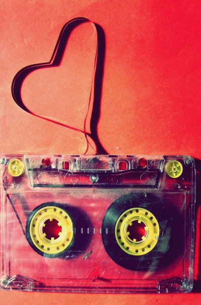 'Cover von Notizbuch Retro Style Love Music Tape Oldschool Liniert Red Notebook Ruled'-Cover
