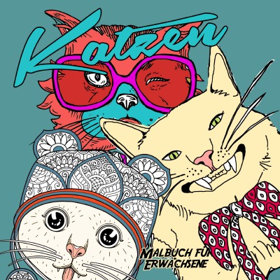 'Katzen Malbuch für Erwachsene'-Cover
