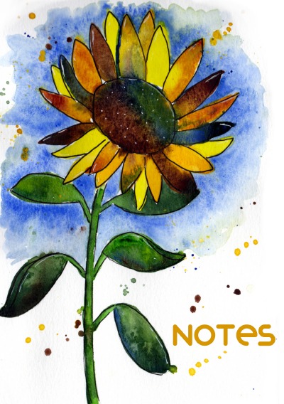 'Notizbuch „Sonnenblume'-Cover