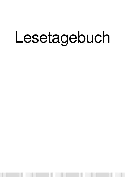 'Lesetagebuch'-Cover