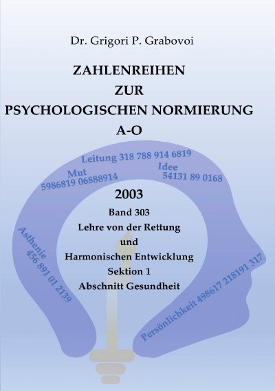 'Cover von Zahlenreihen zur Psychologischen Normierung A-O'-Cover
