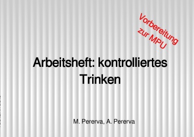 'Cover von Arbeitsheft: kontrolliertes Trinken'-Cover