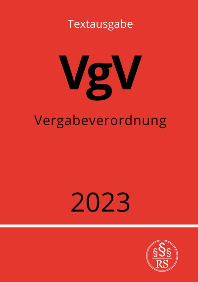 'Vergabeverordnung – VgV 2023'-Cover