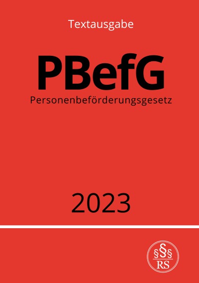 'Personenbeförderungsgesetz – PBefG 2023'-Cover