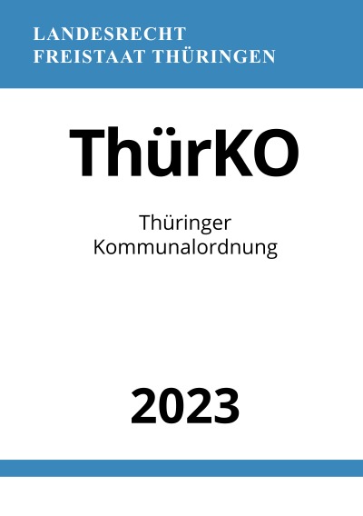 'Thüringer Kommunalordnung – ThürKO 2023'-Cover