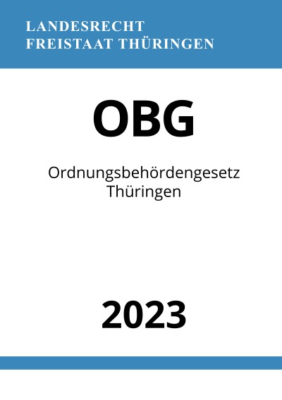 'Ordnungsbehördengesetz Thüringen – OBG 2023'-Cover