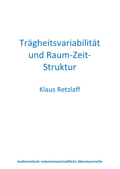 'Trägheitsvariabilität und Raum-Zeit-Struktur'-Cover