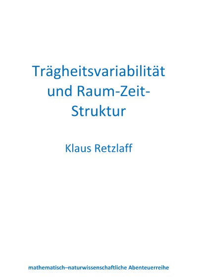 'Cover von Trägheitsvariabilität und Raum-Zeit-Struktur'-Cover