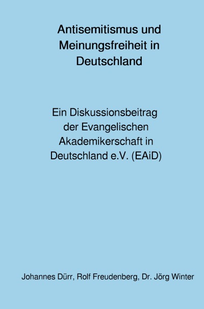 'Antisemitismus und  Meinungsfreiheit  in Deutschland'-Cover