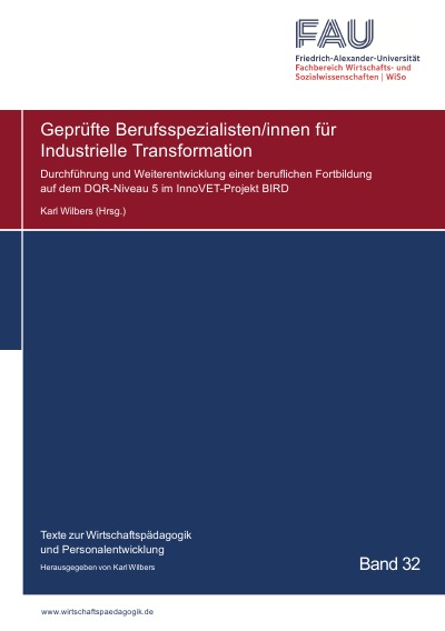 'Cover von Berufsspezialisten/innen für Industrielle Transformation'-Cover