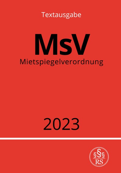 'Mietspiegelverordnung – MsV 2023'-Cover