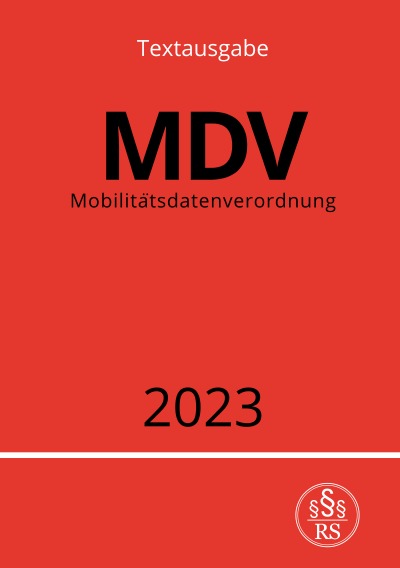 'Mobilitätsdatenverordnung – MDV 2023'-Cover