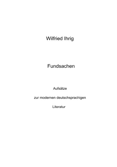 'Fundsachen'-Cover