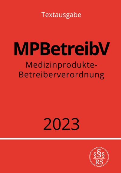 'Medizinprodukte-Betreiberverordnung – MPBetreibV 2023'-Cover