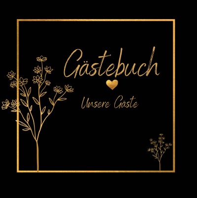 'Gästebuch Hochzeit- Unsere Gäste Black Premium Hardcover'-Cover