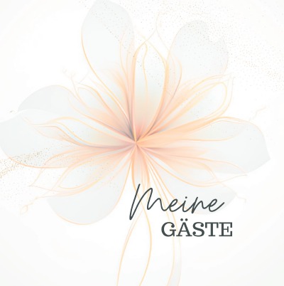 'Meine Gäste- Blanko Flower Premium Hardcover'-Cover
