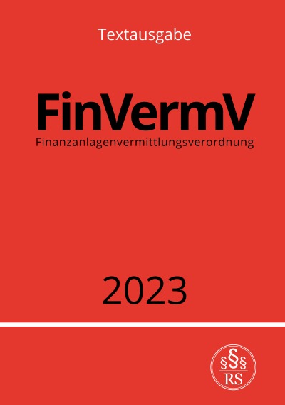 'Finanzanlagenvermittlungsverordnung – FinVermV 2023'-Cover