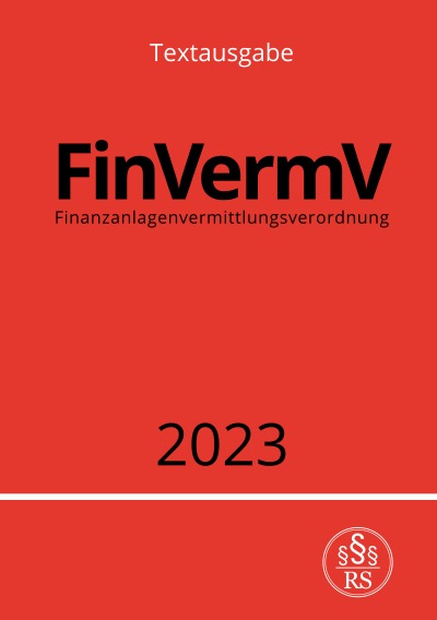 'Cover von Finanzanlagenvermittlungsverordnung – FinVermV 2023'-Cover