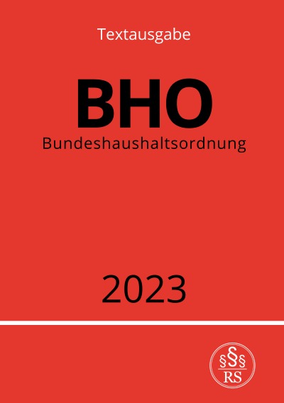 'Cover von Bundeshaushaltsordnung – BHO 2023'-Cover